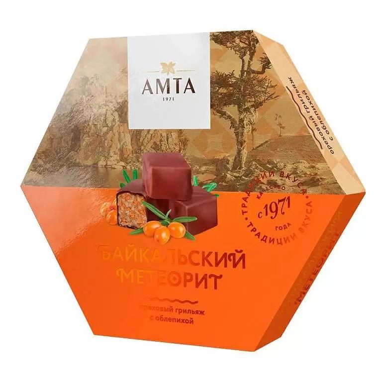АМТА КФ: Байкальский метеорит с облепихой набор конфет 170гр/14шт