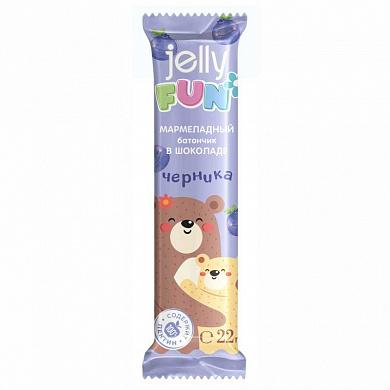 Кутюрье: Мармеладные батончики в шоколаде Jelly FAN вкус черники 22г/24шт/4бл