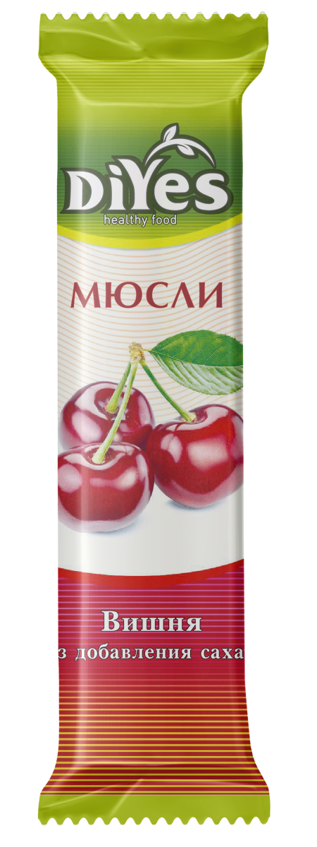 ДиYes: Батончик мюсли Вишня б/с 25гр/36шт