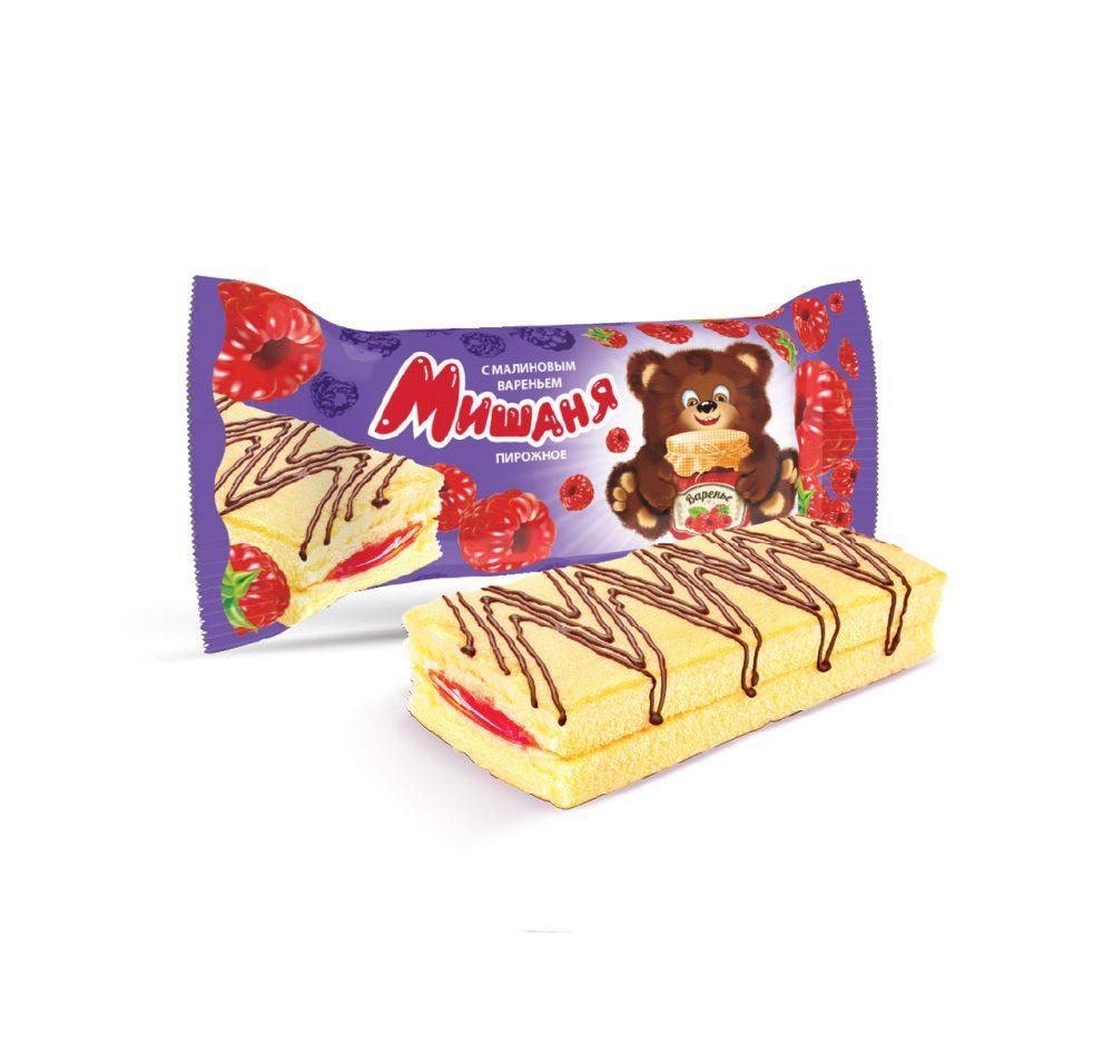 Донко: Пирожное Мишаня с малиновым вареньем 1/1,75кг