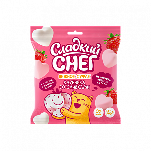 Витек: Сладкий снег суфле нежное со вкус.клуб.со сливками неглаз. конфеты 40гр/35шт