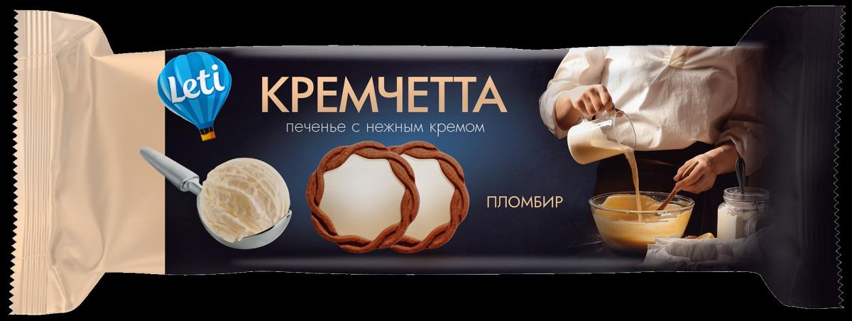 Гороховецкая: Кремчетта с начинкой пломбир печенье 120г/9шт
